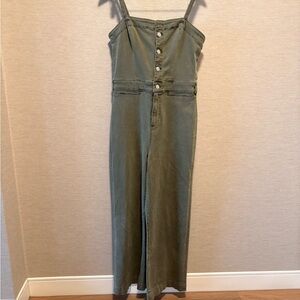 PAIGE Olive Denim Jumpsuit